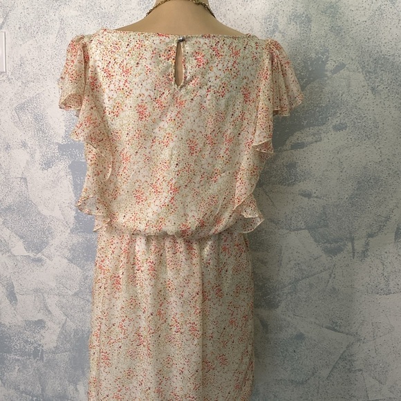 LOB Collection Ivory Floral Mini Dress size 3 - Picture 2 of 6